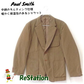 【中古】【送料無料】ポールスミス Paul Smith 中綿キルティングジャケット キャメル メンズ サイズM