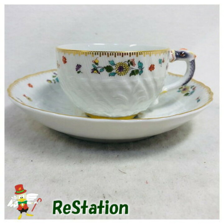 楽天市場】【中古】マイセン（Meissen）スワン ティーカップ＆ソーサー 