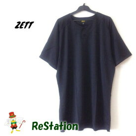 【中古】【送料無料】ゼット ZETT ベースボールシャツ 2つボタン 半袖 BOT520A ブラック メンズ サイズ2XO