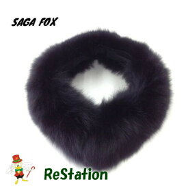 【中古】【送料無料】サガフォックス SAGA FOX 毛皮ショール ブラック レディース
