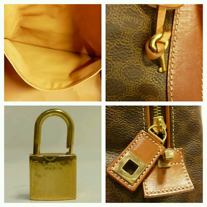 楽天市場】【中古】CELINE セリーヌ ボストンバッグ マカダム柄 