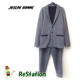 【中古】【送料無料】ジョセフオム JOSEPH HOMME ウールニットスーツ セットアップ グレー メンズ サイズ上48下50