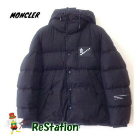 【中古】【送料無料】モンクレール MONCLER Alken HIROSHI FUJIWARA ダウンジャケット 21AW ブラック メンズ サイズ7