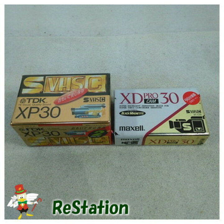 楽天市場】【未使用品】TDK、maxell 30分 S-VHS-C ビデオテープ 2種3本 