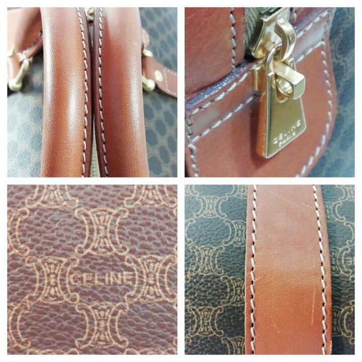 楽天市場】【中古】CELINE セリーヌ マカダム柄 ボストンバッグ 