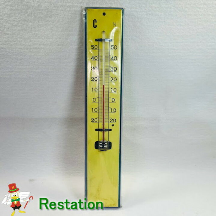 楽天市場】【未使用】クレセル寒暖計-20度～50度 高45センチ キイロ 