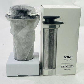 【未使用】ゾーン(Zone) ストレーナー ブラック 直径9x高17.5cm ティーストレイナー Singles 332020【送料無料】