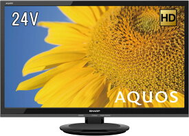 【動作確認済】【中古】本体・リモコンのみ シャープ 24V型 液晶テレビ AQUOS 2T-C24AD-B ブラック系