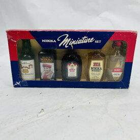 【未成年の飲酒は法律で禁じられています】ニッカウイスキージンワインミニチュア5本箱入りセット