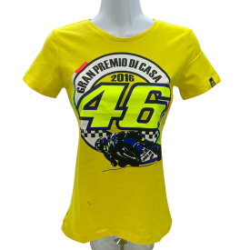 【中古】VR46 MAN il Gran premio di casa T SHIRT XS　シミあり　ヴァレンティノ ロッシ ドクター Tシャツ 半袖 イエロー【送料無料】メール便※代引き不可