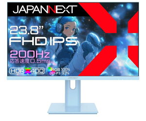 JAPANNEXT 23.8C` Q[~Oj^[ 200Hz 0.5ms FHD 1920x1080𑜓x IPS pl fBXvC (HDMI/DisplayPort/VESAΉ//](s{bg)@\/u[CgJbg / 