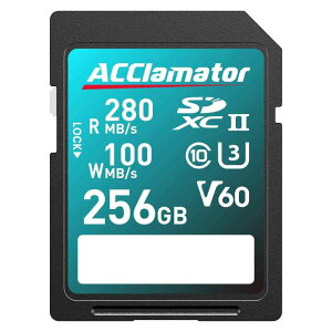 SDJ[h 64GB/128GB/256GB SDXC UHS-I UHS-II J SDJ[h őǏox170MB/s U3 Class10 J[h Full HD  4K UHD rfI Acclamator(V30,64GB