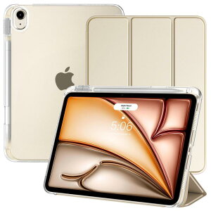 TiMOVO iPad Air 11�C���` �P�[�X (M3/M2�A��7/6����A2025/2024) ��5/4���� (2022/2020) 10.9�C���` PC�������o�b�N PU���U�[ ���^ �L�Y�h�~ �O�܂� PC �X�^���h �Ռ��z�� �I�[�g�X���[�v�@