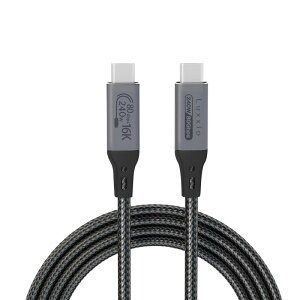 �y���{�����u�����h�zLuxxio USB4 2.0 Gen4/Thunderbolt5 USB-C to USB-C�P�[�u�� 240W/�������]��80Gbps 16K60Hz E�}�[�J�[�`�b�v���� �P�����]��120Gbps USB3.2/2.0,Thun