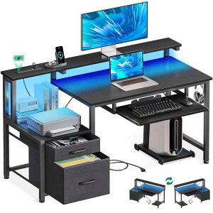 AODK p\RfXN Q[~OfXN oL[{[hXC_[t 120/140cm  pcfXN computer desk ?q RZgLEDt Q[fXN  CPUX^ht ݑ[N 