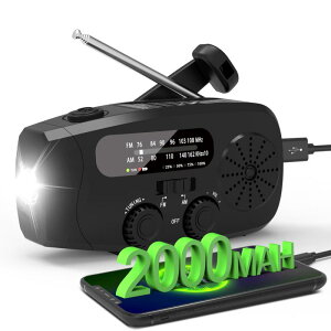 Greadio AM FM @\h ^ g [dWI 2000mAh/7400mWh ō̎M P4dr2{œdr쓮 LCDfBXvC |PbgWI /USB-TypeC/\[[ 3̏[d@ k Ôg 䕗Ȃǂ̋