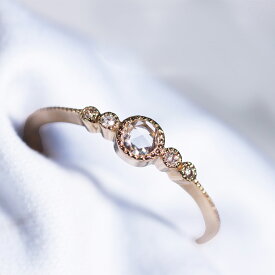 K18YG【0.09ct】ローズカット ダイヤモンド リング 【送料無料】【代引手数料無料】【品質保証書】18金 K18 ゴールド 指輪 レディース ジュエリー 綺麗 キラキラ ダイヤリング 人気 可愛い 繊細 華奢 オシャレ 上品 クラシカル シンプル
