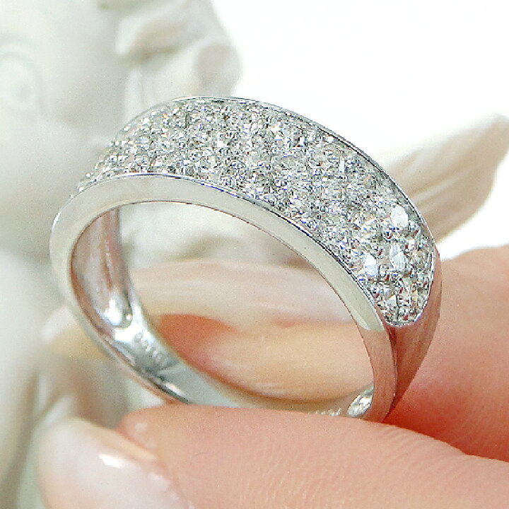 楽天市場】超豪華！ Pt950【1.00ct】 ダイヤモンド パヴェリング  