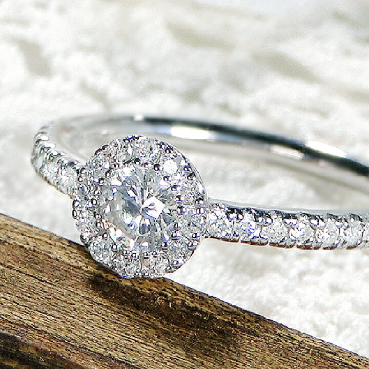 楽天市場】Pt900【0.6ct】 ダイヤモンド 取り巻き リング 【送料無料 