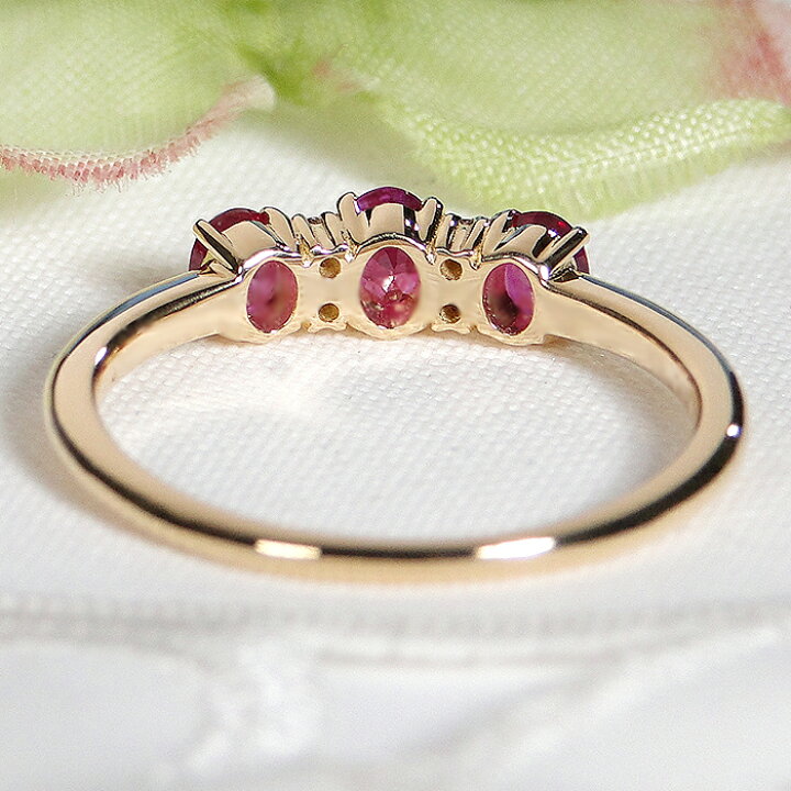 楽天市場】K18YG ルビー & ダイヤモンドリング【送料無料】【代引  