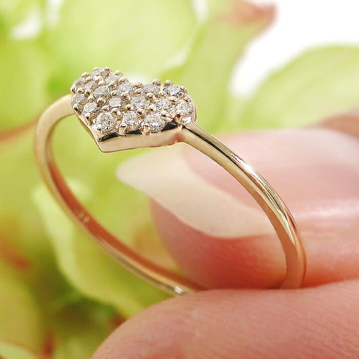 楽天市場】【メーカー直販価格】K10YG【0.10ct】ハートモチーフ  