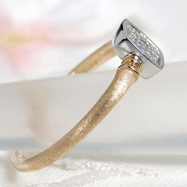 楽天市場】K18YG/Pt900【0.09ct】ダイヤモンド リング 【送料無料  