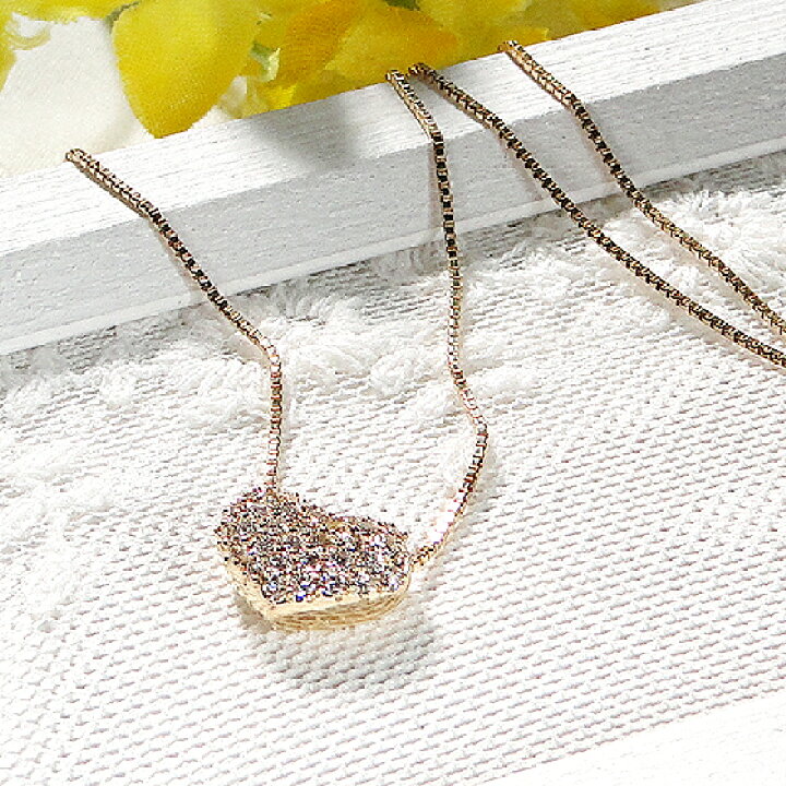 楽天市場】K18YG 【0.50ct】ダイヤモンド ハート パヴェ ネックレス 