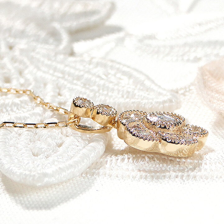 楽天市場】K18YG ローズカット ダイヤモンド ペンダント【0.28ct 