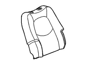 GM Chevrolet HHR 2007-2008 Cover Assembly, Passenger Seat Back Cushion (Ebony) ���[�J�[�����A�E�g���b�g�i