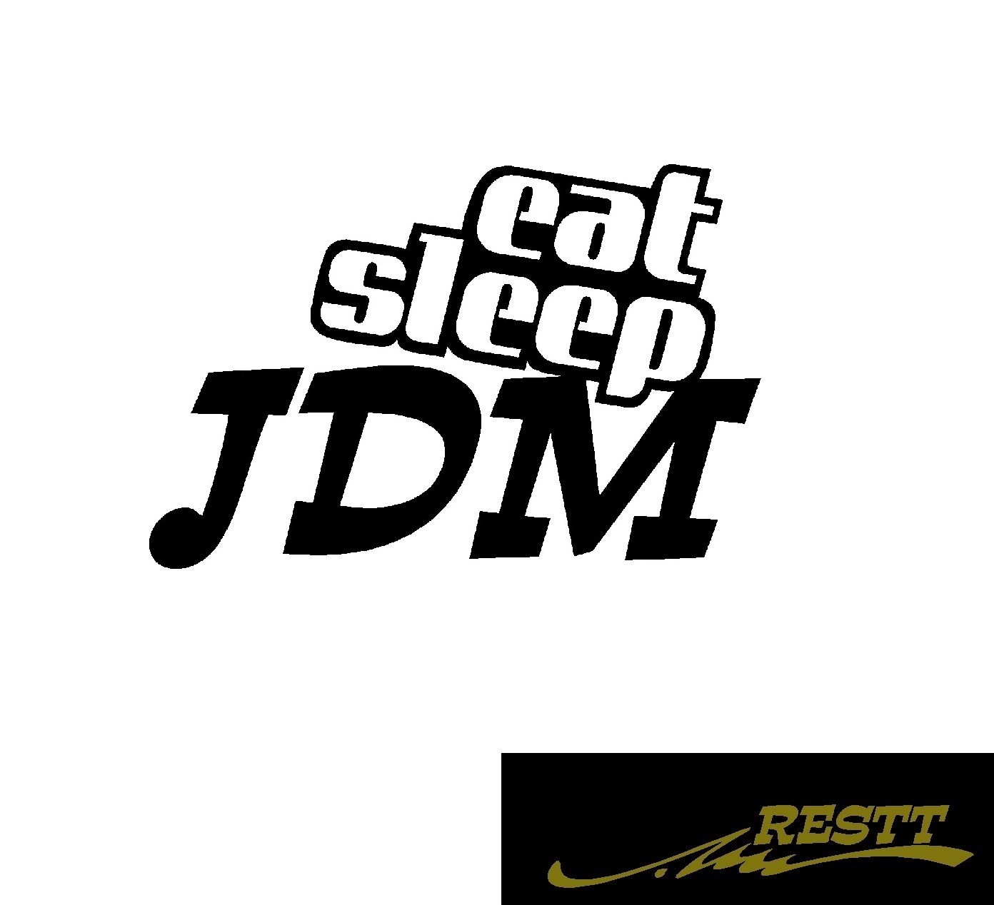 大幅にプライスダウン eat sleep JDM 小サイズ 宅送 ロゴ カッティングステッカー