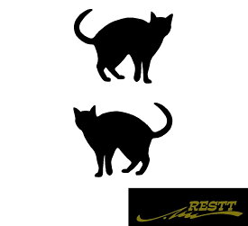 楽天市場 カッティングステッカー ねこ シルエットの通販