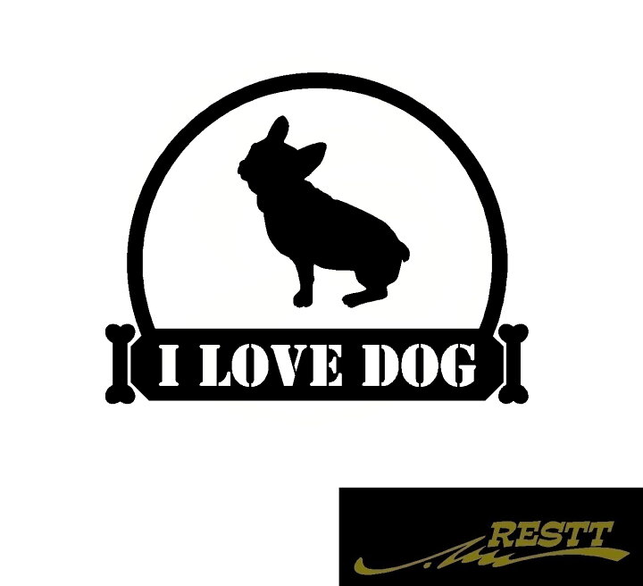 楽天市場 アイラブドッグ Ver フレンチブルドッグ イラスト ロゴ カッティングステッカー 大サイズ おしゃれ ドレスアップ かわいい デザイン 犬 イヌ いぬ Dog Restt 楽天市場店