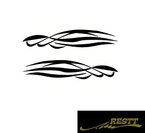 ファイヤーパターン バイナル ロゴ カッティングステッカー ver.36 大サイズ ドレスアップ スポーツカー かっこいい おしゃれ JDM USDM