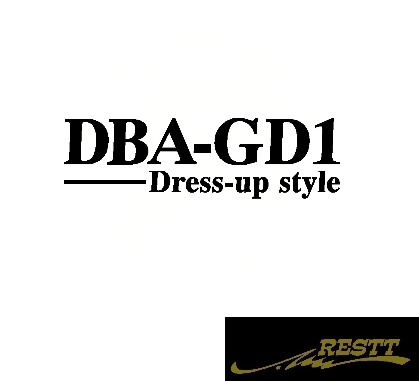 豊富なカラー20色から作成ドレスアップステッカー フィット 価格交渉OK送料無料 DBA-GD1 ドレスアップスタイル ロゴ カッティングステッカー 新作通販 小サイズ 型式 デザイン かっこいい おしゃれ ホンダ ステッカー 本田