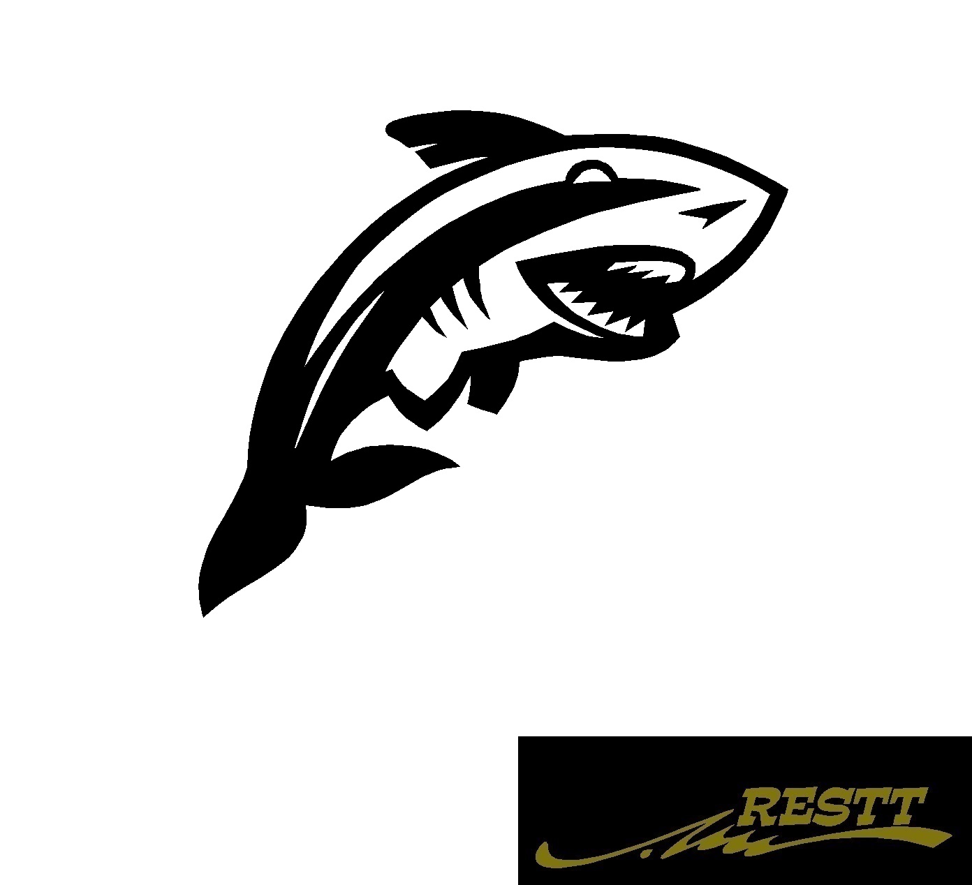豊富なカラー色から作成かっこいい鮫デザインおしゃれなステッカー サメ イラスト ロゴ カッティングステッカー 大サイズ