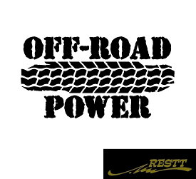 オフロード　パワー　ロゴ　カッティングステッカー　中サイズ　JDM　USDM　クロスカントリー　クロカン　ドレスアップ　林道　オフ車　タイヤ痕