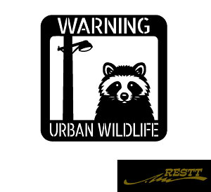 WARNING URBAN WILDLIFE �^�k�L ���S ���� �J�b�e�B���O�X�e�b�J�[ ���T�C�Y �������f�U�C�� �h���X�A�b�v �� �X�e�b�J�[ ���������� �A�s�[�� ���[�j���O �댯 ���C���h