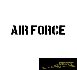 エアフォース 文字 カッティングステッカー 中サイズ