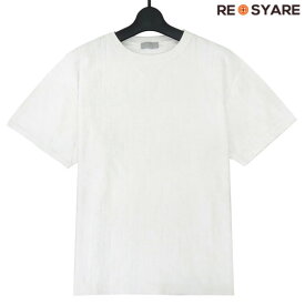 ディオールオム 2021SS 113J692A0614 オブリーク トロッター パイル タオル ニット クルーネック 半袖 Tシャツ カットソー 46078 【中古】