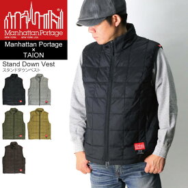 ★期間限定！最大20％OFFクーポン対象商品★セール・30％OFF★【送料無料】Manhattan Portage(マンハッタンポーテージ) Manhattan Portage×TAION スタンド ダウン ベスト メンズ レディース プレゼント