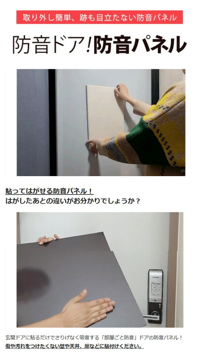 楽天市場】DIY 防音パネル（8枚セット）玄関ドア用 防音材 マグネット 
