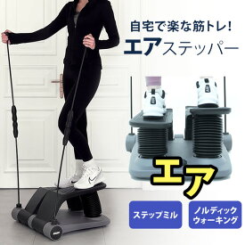エアステッパー 自宅 筋トレーニング ノルディックウォーキング 有酸素運動 筋トレ ストレッチステッパー ダイエット ウォーキングマシン 痩せ エクササイズ 健康 便利グッズ 多機能 ジム ランニング ステップ台【EZBODY】