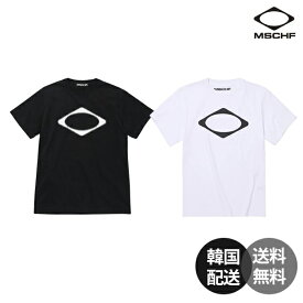 【韓国】MISCHIEF RHOMBUS T-SHIRT ミスチーフ ブランド ロゴT Tシャツ レディース メンズ 男女共用 大学生 高校生 中学生 ロゴ 男性 女性 女子 男子 おしゃれ ストリート【MISCHIEF】