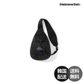【韓国】thisisneverthat バッグ スリングバッグ ボディバッグ ナイロンバッグ ワンショルダーバッグ ユーズド加工 ウォッシュドナイロン 黒バッグ 軽量バッグ ストリートファッション 韓国ブランド 韓国ファッション【thisisneverthat】