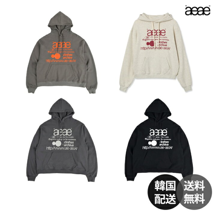楽天市場】【韓国】aeae フーディー WEBロゴ ルーズパーカー 