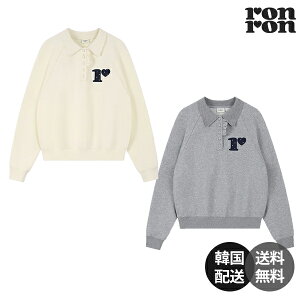 �y�؍��zRONRON DOT R FRILL COLLAR SWEATSHIRT �������� �X�E�F�b�g �g���[�i�[ �t�����J���[ �t�����g�b�v�X �O���[ �N���[�� �R�b�g�� �|���G�X�e�� ���f�B�[�X �؍��u�����h�yRONRON�z