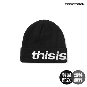 �y�؍��zthisisneverthat SP-Logo Big Cuff Beanie �f�B�X�C�Y�l�o�[�U�b�g SP���S �r�b�O�J�t �r�[�j�[ �u���b�N �A�N����100% �؍��u�����h K-�t�@�b�V���� �X�g���[�g�t�@�b�V���� �j�b�g�X�ythisisneverth