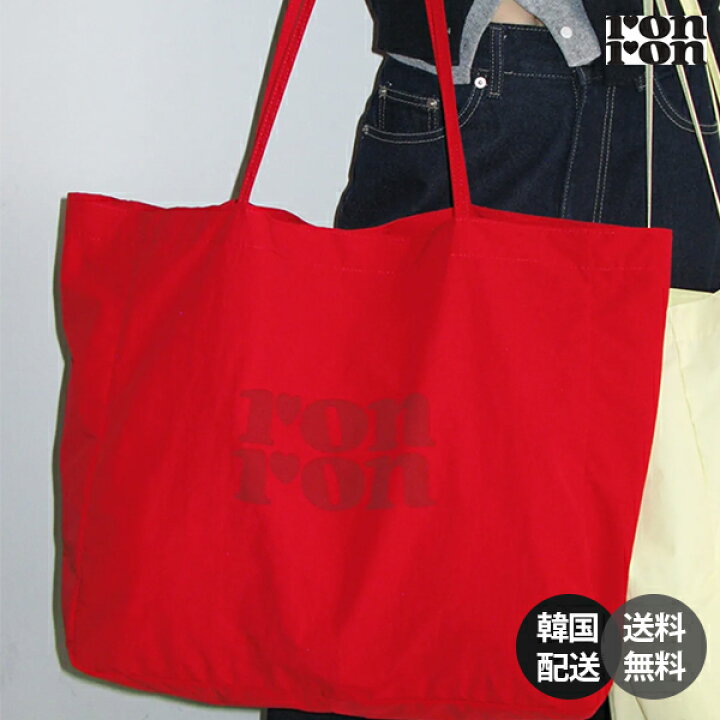 楽天市場】【韓国】RONRON Logo Nylon Shopper ロンロン ナイロン 