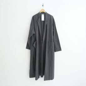 2025AW 未使用 TOUJOURS トゥジュー コットン ガウン Lapel Collar Gown ガウン コート 2 MM43EC03 2509-0918【中古】
