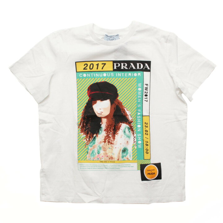 楽天市場】【プラダ】Prada 17AW Poster Girl プリント Tシャツ 